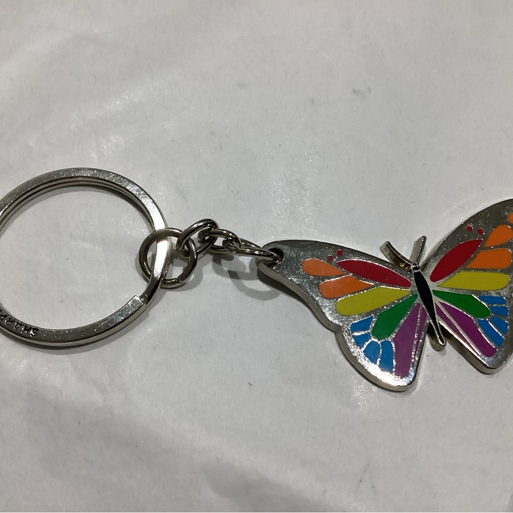 Vintage sharper Image Butterfly key ring. Pre-owned.
